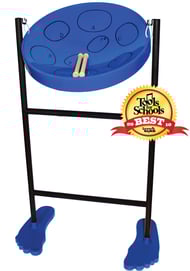 cover Jumbie Jam Steel Drum Pan with Plastic Fun Feet Stand Steel Drum G Major Blue